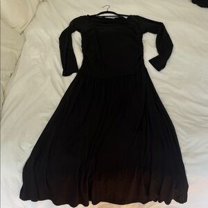 Reformation Classic Black Long Sleeve Dress